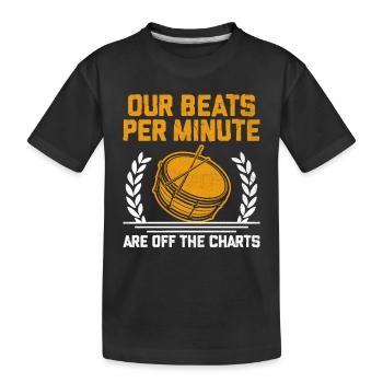 Drum Corps Marching Band Drum Corp Music Percussio - Kinder Premium Bio T-Shirt - Schwarz - Vorne