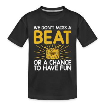 Drum Corps Marching Band Drum Corp Music Percussio - Kinder Premium Bio T-Shirt - Schwarz - Vorne