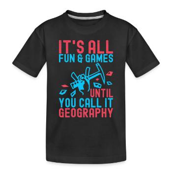 Geologe Geologie - Kinder Premium Bio T-Shirt - Schwarz - Vorne