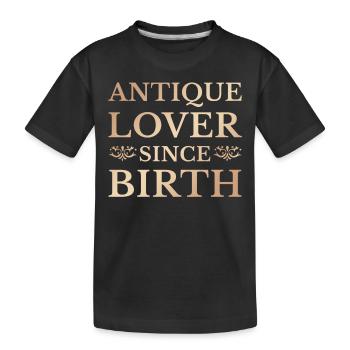 Collectionneur d’antiquités passionné - Vintage Antique - T-shirt bio Premium Enfant - noir - Devant