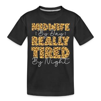 Infirmière sage-femme accoucheuse Sage-femme - T-shirt bio Premium Enfant - noir - Devant