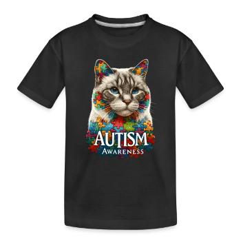 Autism Awareness puzzles piece - Kinder Premium Bio T-Shirt - Schwarz - Vorne