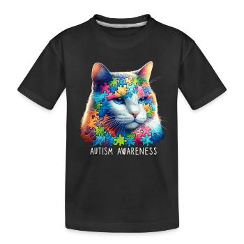 Autism Awareness puzzles piece - Kinder Premium Bio T-Shirt - Schwarz - Vorne