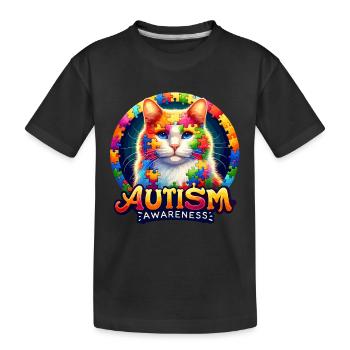 Autism Awareness puzzles piece - Kinder Premium Bio T-Shirt - Schwarz - Vorne