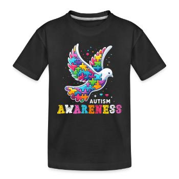 Autism Awareness puzzles piece - Kinder Premium Bio T-Shirt - Schwarz - Vorne