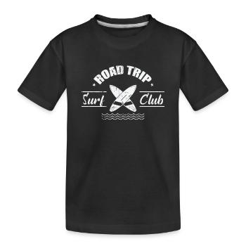 Road Trip Surf Club Abenteuer Reise - Kinder Premium Bio T-Shirt - Schwarz - Vorne