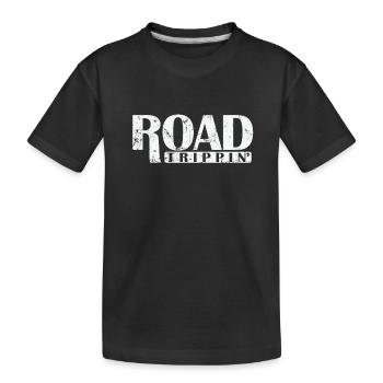 Road Trippin' Auto Route Adventure - Kids' Premium Organic T-Shirt - black - Front