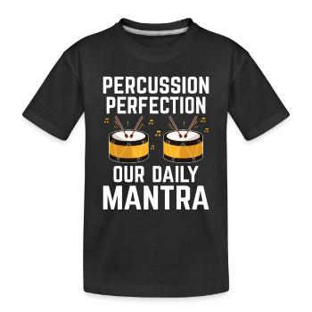 Drum Corps Marching Band Drum Corp Music Percussio - Kinder Premium Bio T-Shirt - Schwarz - Vorne