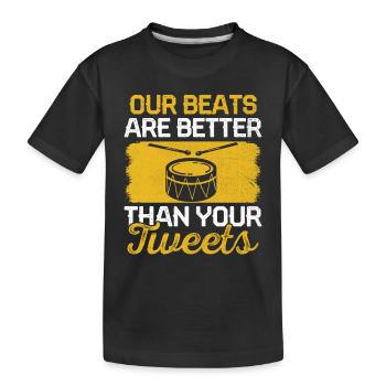Drum Corps Marching Band Drum Corp Music Percussio - Kinder Premium Bio T-Shirt - Schwarz - Vorne