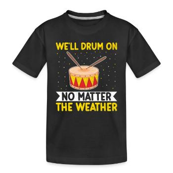 Drum Corps Marching Band Drum Corp Music Percussio - Kinder Premium Bio T-Shirt - Schwarz - Vorne