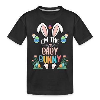 Je suis le bébé lapin - T-shirt bio Premium Enfant - noir - Devant