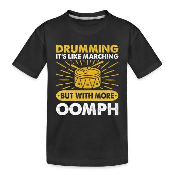 Drum Corps Marching Band Drum Corp Music Percussio - Kinder Premium Bio T-Shirt - Schwarz - Vorne