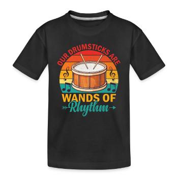 Drum Corps Marching Band Drum Corp Music Percussio - Kinder Premium Bio T-Shirt - Schwarz - Vorne