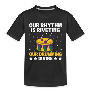 Drum Corps Marching Band Drum Corp Music Percussio - Kinder Premium Bio T-Shirt - Schwarz - Vorne