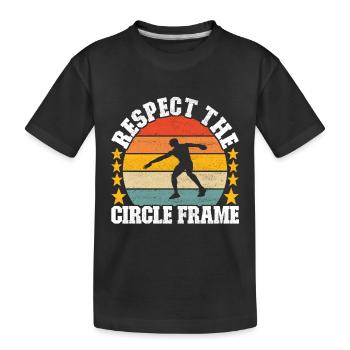 Discus thrower discus throw - Kids' Premium Organic T-Shirt - black - Front