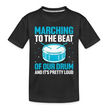 Drum Corps Marching Band Drum Corp Music Percussio - Kinder Premium Bio T-Shirt - Schwarz - Vorne