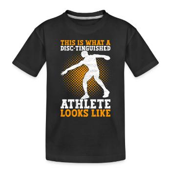 Discus thrower discus throw - Kids' Premium Organic T-Shirt - black - Front