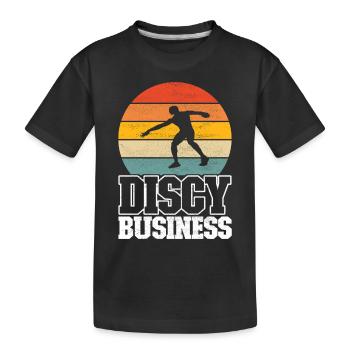 Discus thrower discus throw - Kids' Premium Organic T-Shirt - black - Front