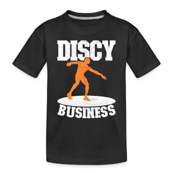 Discus thrower discus throw - Kids' Premium Organic T-Shirt - black - Front