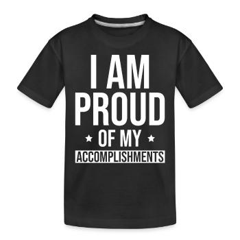 Positive Affirmations Inspirational Quote - Kids' Premium Organic T-Shirt - black - Front