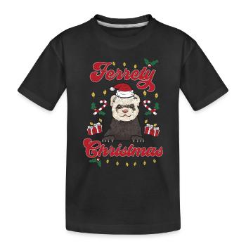 Furet, propriétaire de furet - T-shirt bio Premium Enfant - noir - Devant