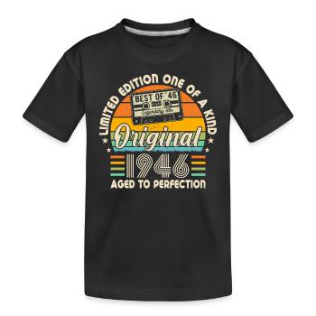 1946 Vintage Geburtstag - Kinder Premium Bio T-Shirt - Schwarz - Vorne