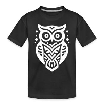 Owl Native American Zodiac - Kids' Premium Organic T-Shirt - black - Front