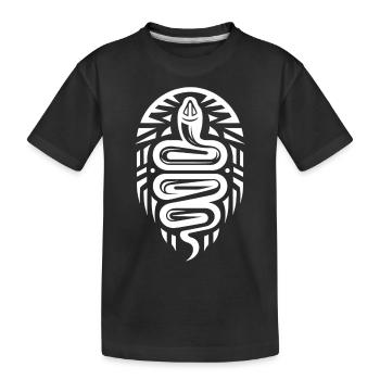 Snake Native American Zodiac - Kids' Premium Organic T-Shirt - black - Front