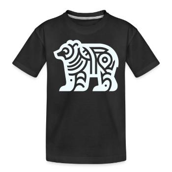 Bear Native American Zodiac - Kids' Premium Organic T-Shirt - black - Front