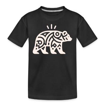 Ours du zodiaque amérindien - T-shirt bio Premium Enfant - noir - Devant