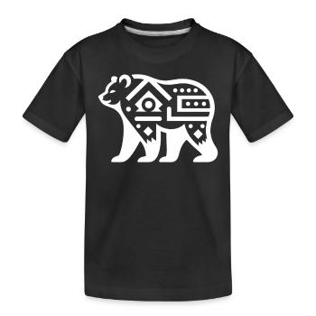 Bear Native American Zodiac - Kids' Premium Organic T-Shirt - black - Front