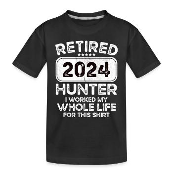 Retired Hunter 2024 - Kinder Premium Bio T-Shirt - Schwarz - Vorne