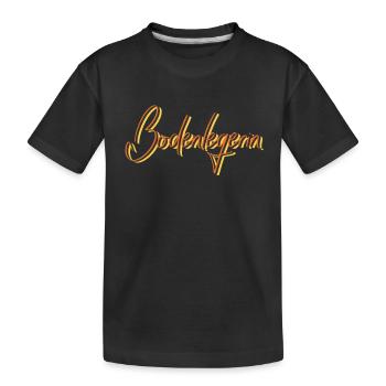 Parkett-Teppich Abschluss-Geschenk Bodenlegerin - Kinder Premium Bio T-Shirt - Schwarz - Vorne