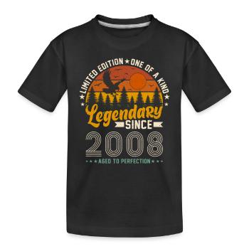 Sweet 16 - Happy since 2008 - Kids' Premium Organic T-Shirt - black - Front