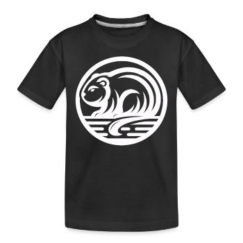 Beaver Native American Zodiac - Kids' Premium Organic T-Shirt - black - Front