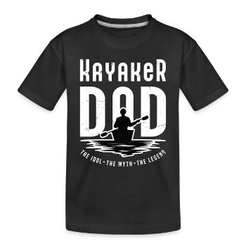 Kayakiste Papa L’Idole Le Mythe La Légende Kayak - T-shirt bio Premium Enfant - noir - Devant