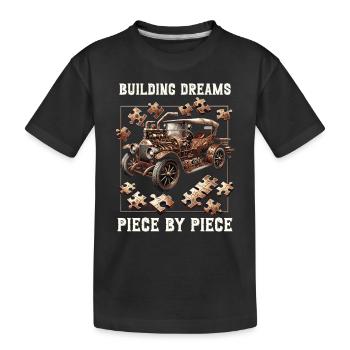 Puzzle Lover Jigzaw Puzzle Jeu de société Puzzler - T-shirt bio Premium Enfant - noir - Devant
