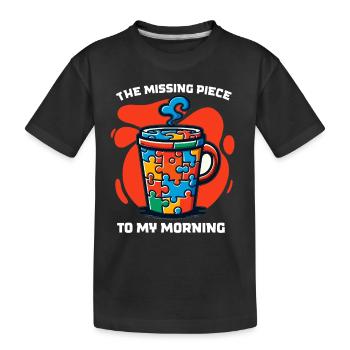 Puzzle Lover Jigzaw Puzzle Jeu de société Puzzler - T-shirt bio Premium Enfant - noir - Devant