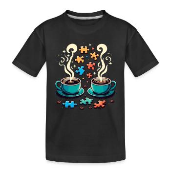 Puzzle Lover Jigzaw Puzzle Jeu de société Puzzler - T-shirt bio Premium Enfant - noir - Devant