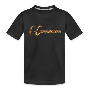 Online-Händler Abschluss-Geschenk E-Commercerin - Kinder Premium Bio T-Shirt - Schwarz - Vorne
