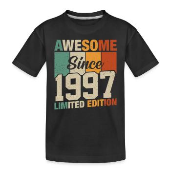 Né légendaire en 1997 - T-shirt bio Premium Enfant - noir - Devant