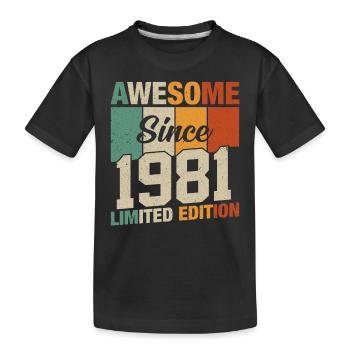 Born Legends 1981 - Kids' Premium Organic T-Shirt - black - Front