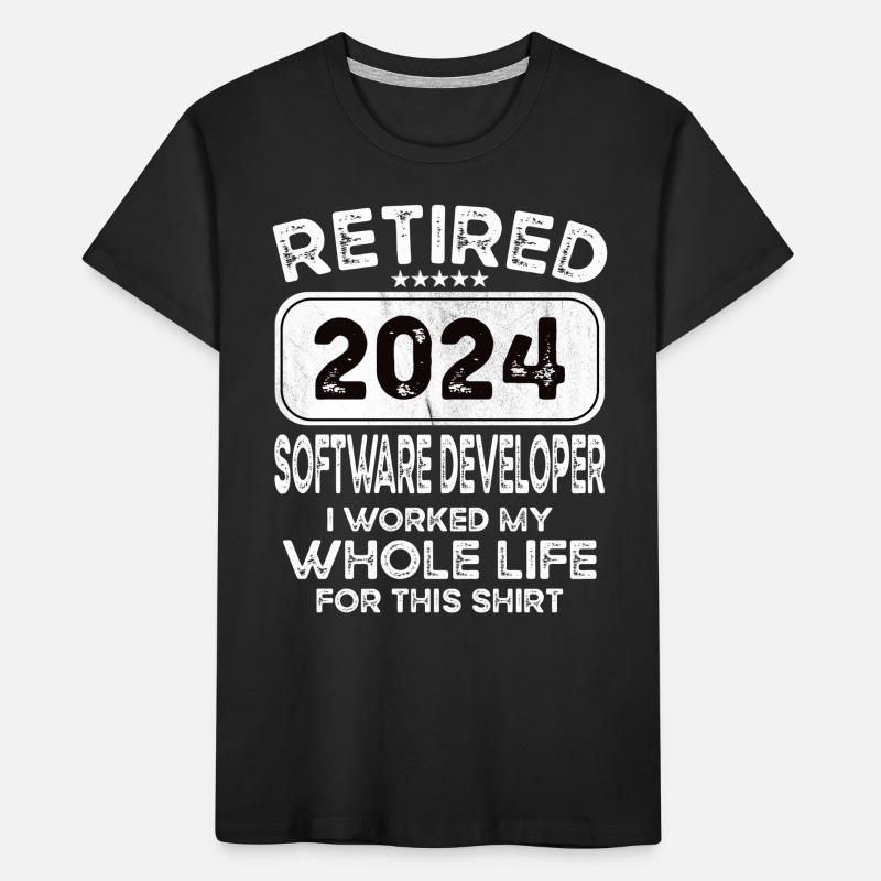 Retired Software developer 2024 Kinder Premium Bio T-Shirt