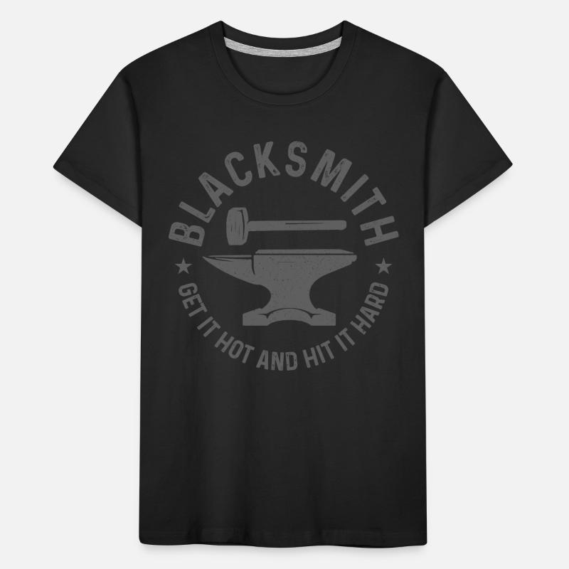 Forging Blacksmith Farrier Gift Kids' Premium Organic T-Shirt