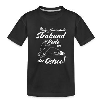 Stralsund, ville hanséatique perle de la mer Baltique - T-shirt bio Premium Enfant - noir - Devant
