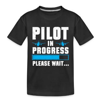 Pilot Quote Flight Lover Aircraft Aviation - Kinder Premium Bio T-Shirt - Schwarz - Vorne