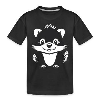 Stinktier - Kinder Premium Bio T-Shirt - Schwarz - Vorne
