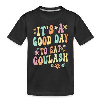 Ungarisches Gulasch-liebhaber-shirt - Kinder Premium Bio T-Shirt - Schwarz - Vorne
