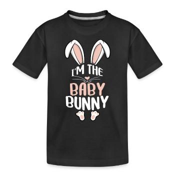 Je suis le bébé lapin - T-shirt bio Premium Enfant - noir - Devant