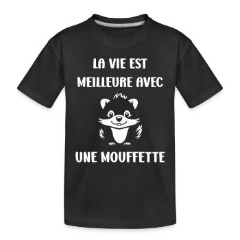 Humour Mouffette - T-shirt bio Premium Enfant - noir - Devant